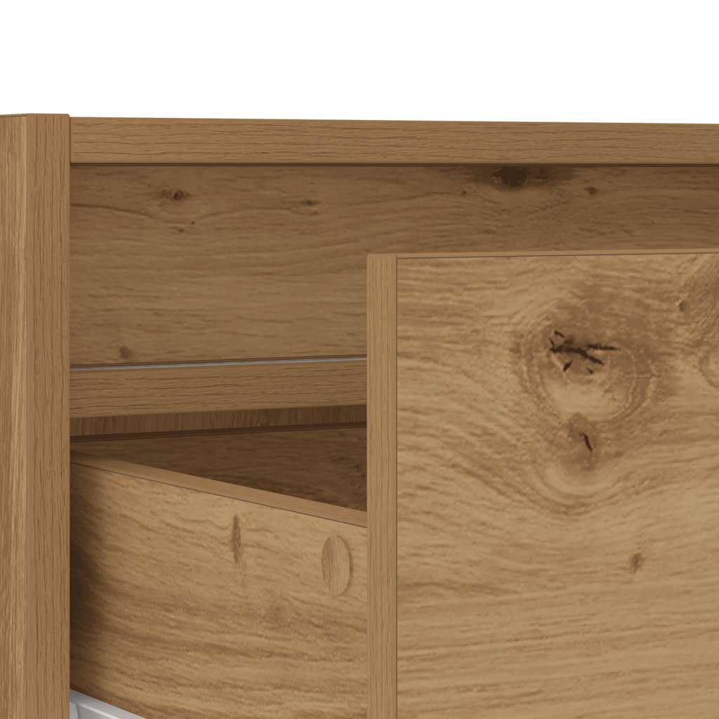 TV-Møbel Artisan Eik TV-benk med LED-lys 75x35,5x25 cm