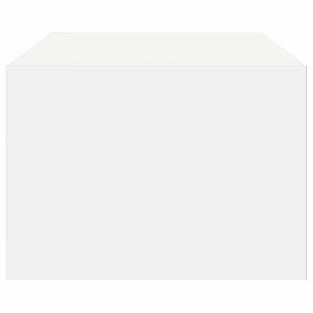 TV-Møbel Hvit TV-benk med LED-lys 100X35,5x25 cm