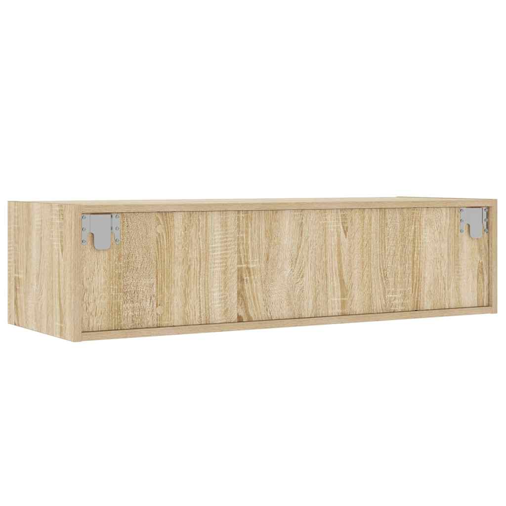 TV-Møbel Sonoma Eik TV-benk med LED-lys 100X35,5x25 cm