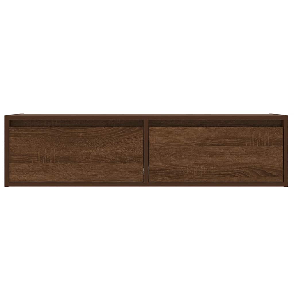 TV-Møbel Brun Eik TV-benk med LED-lys 100X35,5x25 cm