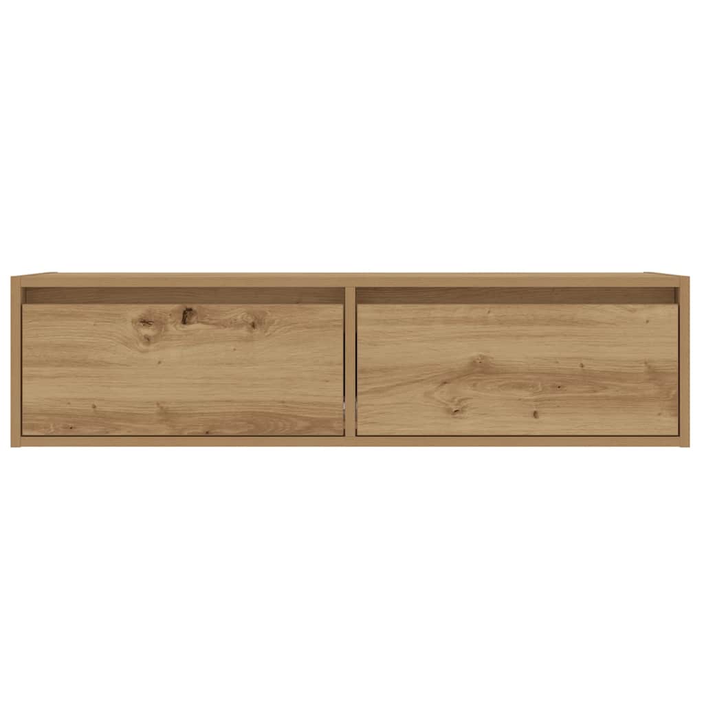 TV-Møbel Artisan Eik Tv-benk med LED-lys 100X35,5x25 cm