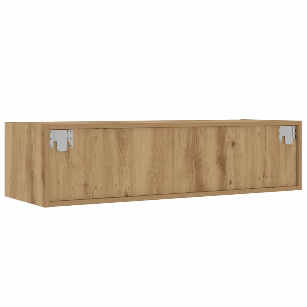 TV-Møbel Artisan Eik Tv-benk med LED-lys 100X35,5x25 cm
