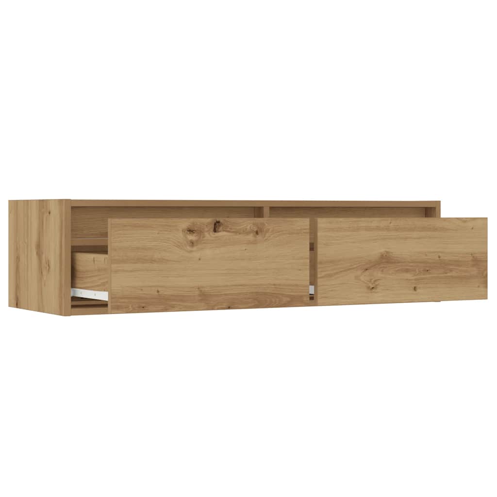 TV-Møbel Artisan Eik Tv-benk med LED-lys 100X35,5x25 cm