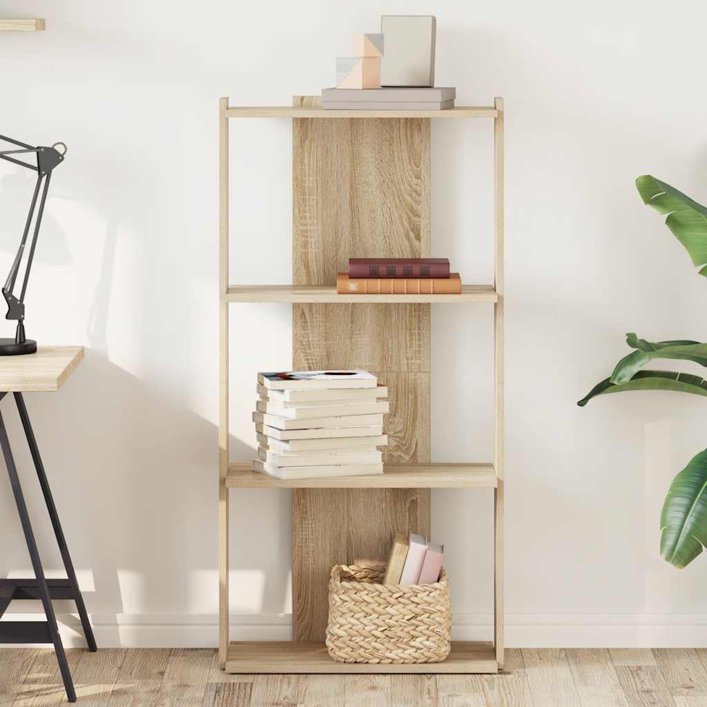 Bokhylle Sonoma Eik 3 etasjer 60x30x120 cm