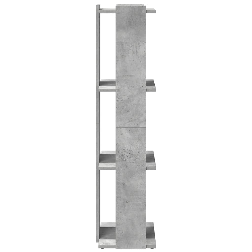 Bokhylle Betonggrå 3 etasjer 60x30x120 cm