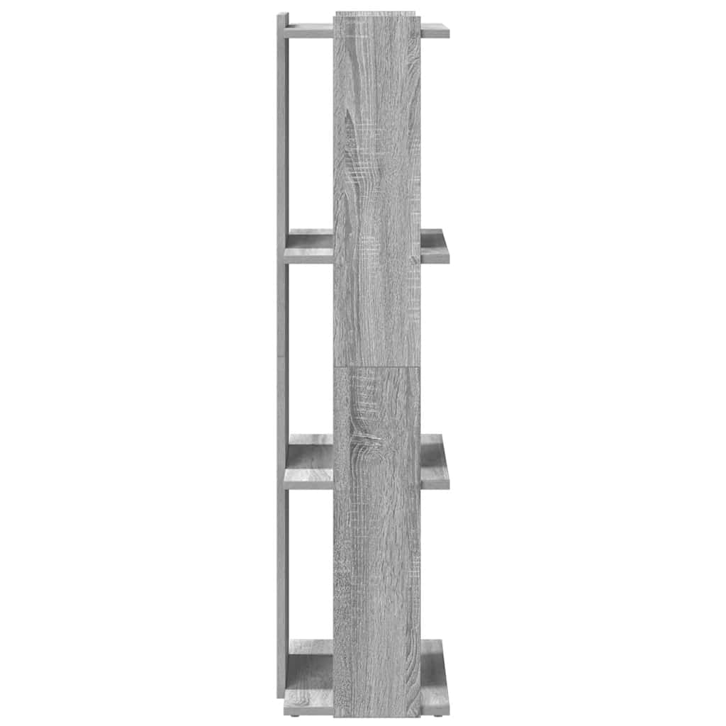 Bokhylle Sonoma Grå 3 etasjer 60x30x120 cm