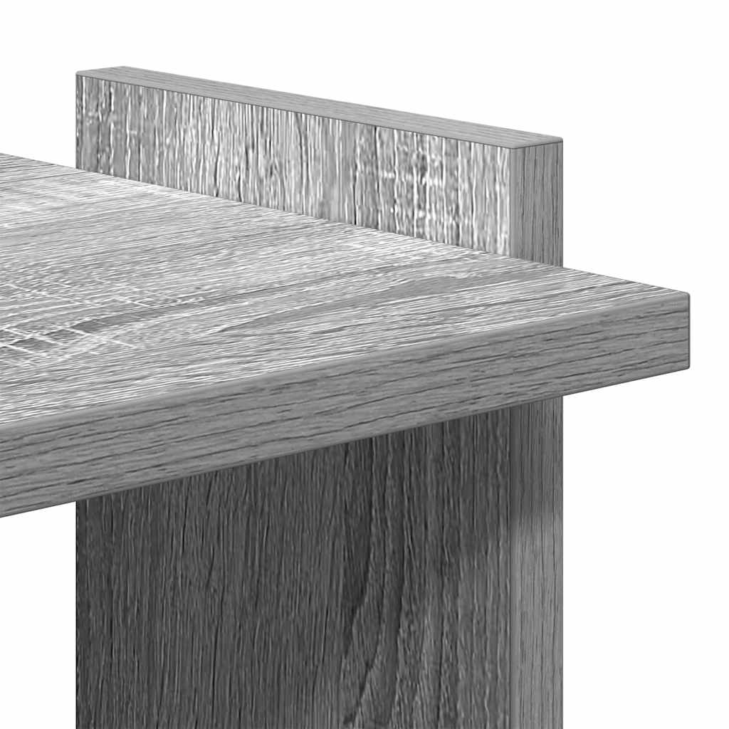 Bokhylle Sonoma Grå 3 etasjer 60x30x120 cm