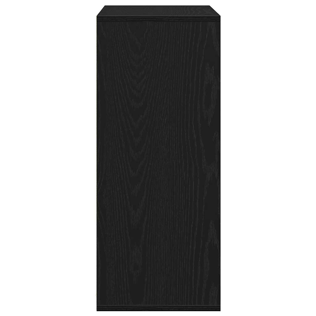 Bokhylle svart 60x30x71,5 cm konstruert tre