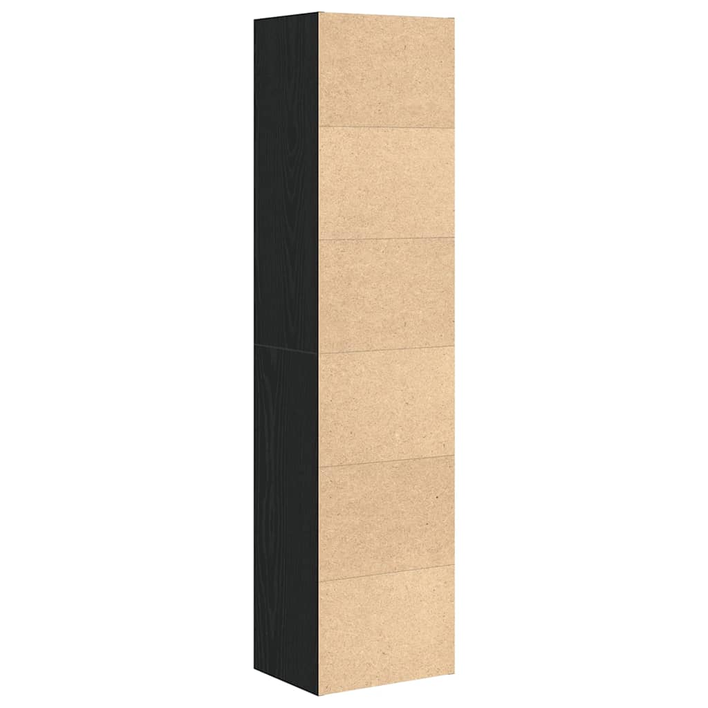 Bokhylle Svart Eik 31x24x127 cm