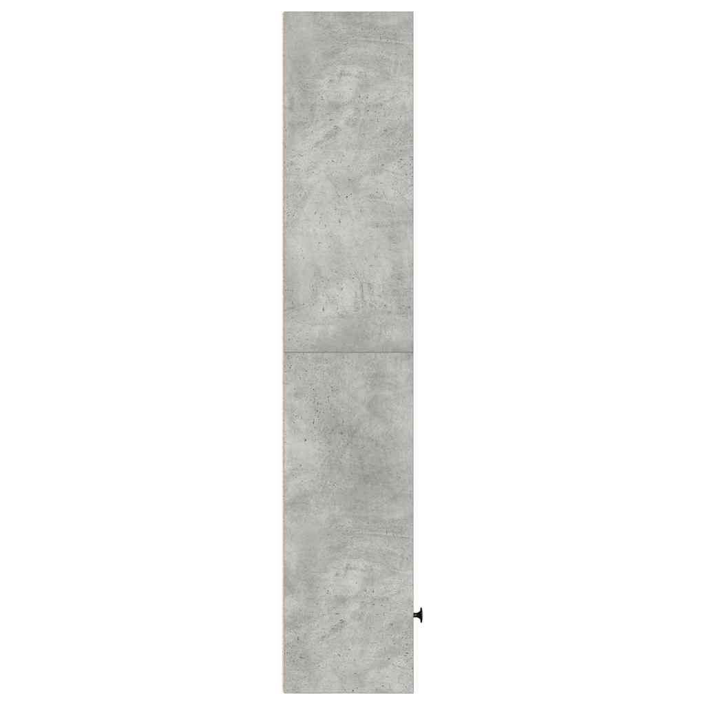 Bokhylle Betonggrå 31x24x127 cm