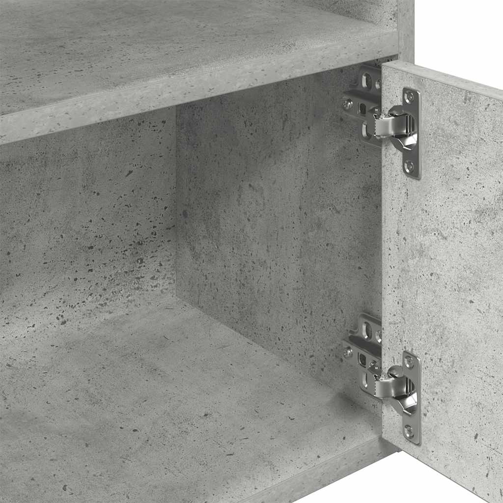 Bokhylle Betonggrå 31x24x127 cm