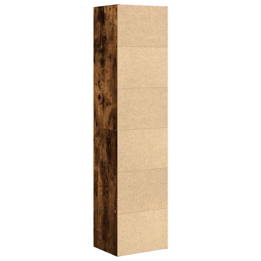 Bokhylle Røkt Eik 31x24x127 cm