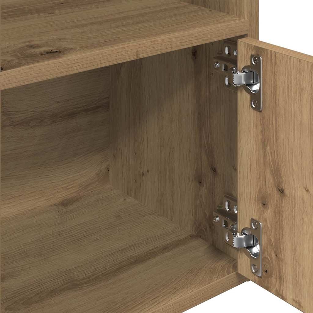 Bokhylle artisan eik 31x24x127 cm konstruert tre