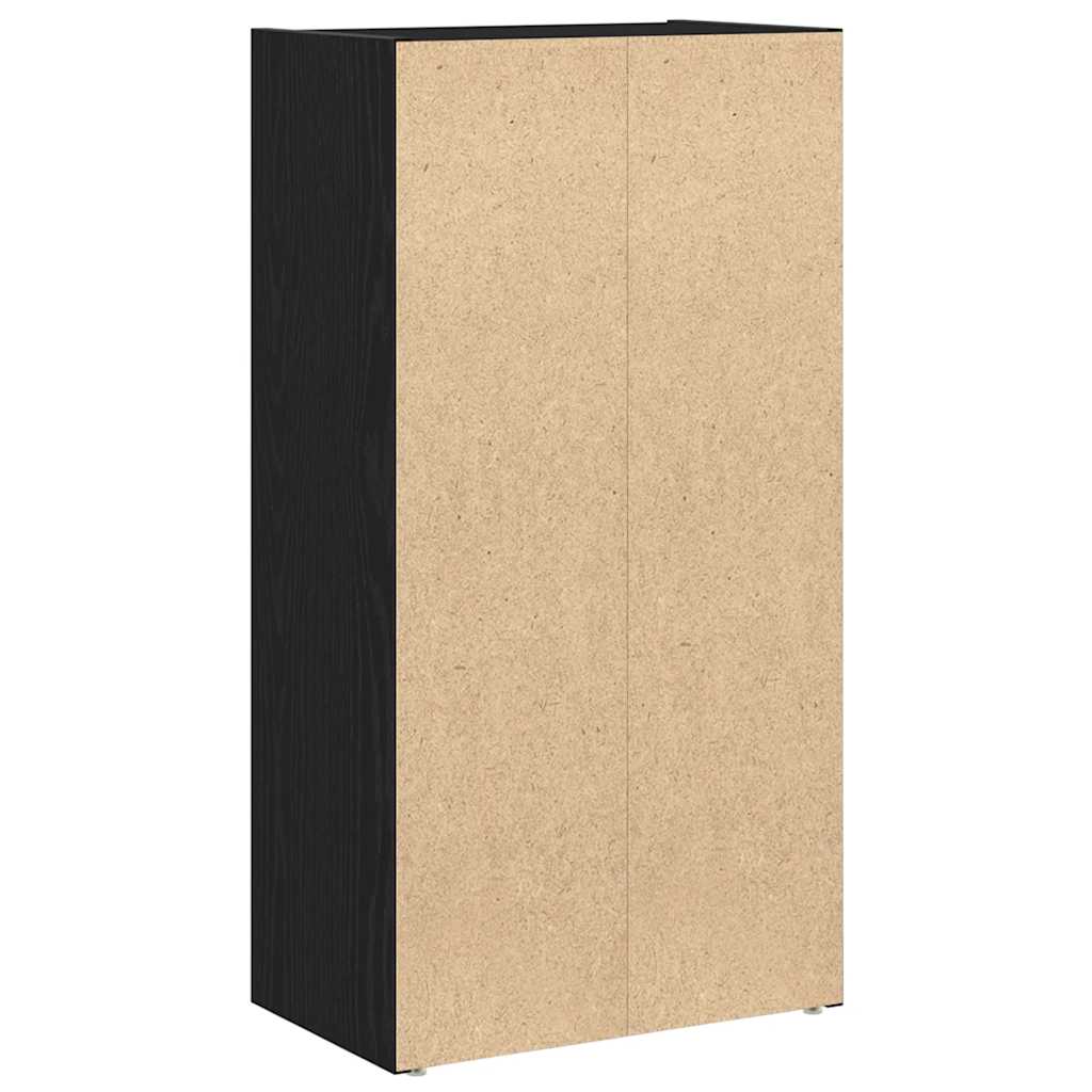 Bokhylle Svart Eik 40x24x77 cm