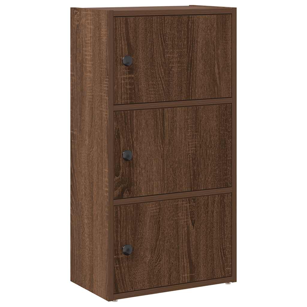 Bokhylle brun eik 40x24x77 cm konstruert tre