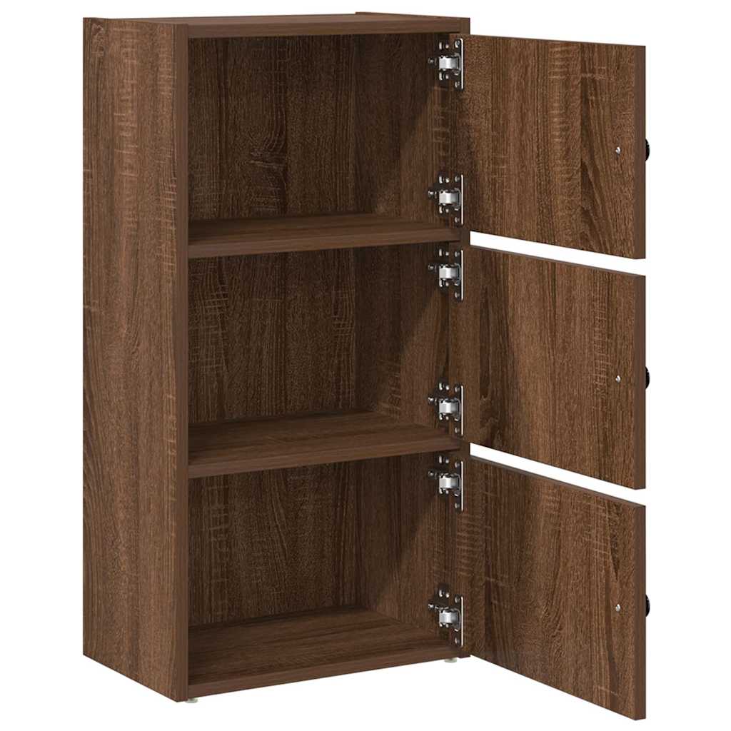Bokhylle brun eik 40x24x77 cm konstruert tre