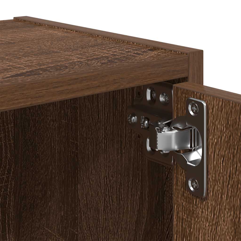 Bokhylle brun eik 40x24x77 cm konstruert tre
