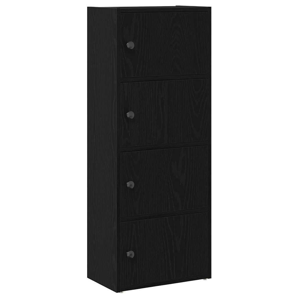 Bokhylle Svart Eik 40x24x102 cm