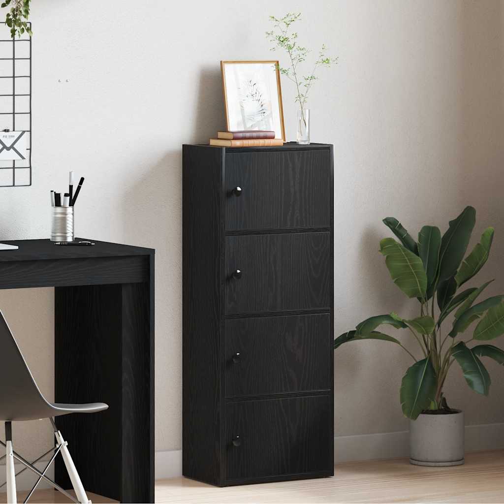 Bokhylle Svart Eik 40x24x102 cm