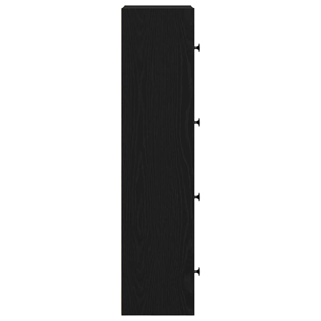 Bokhylle Svart Eik 40x24x102 cm