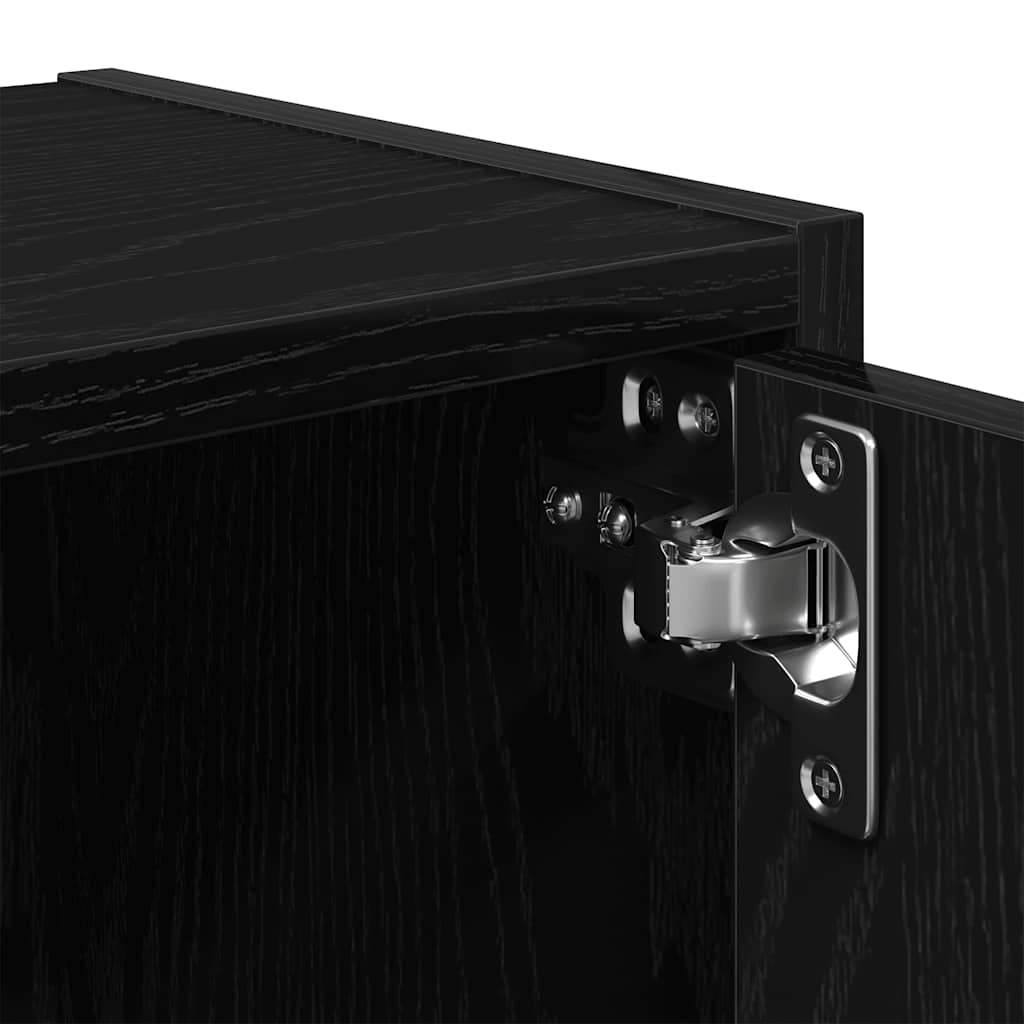 Bokhylle Svart Eik 40x24x102 cm
