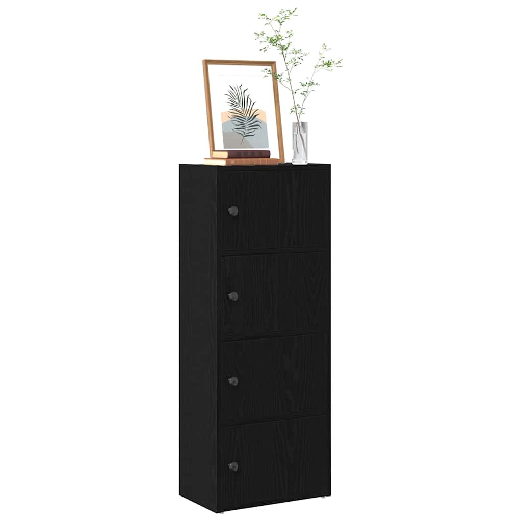 Bokhylle Svart Eik 40x24x102 cm