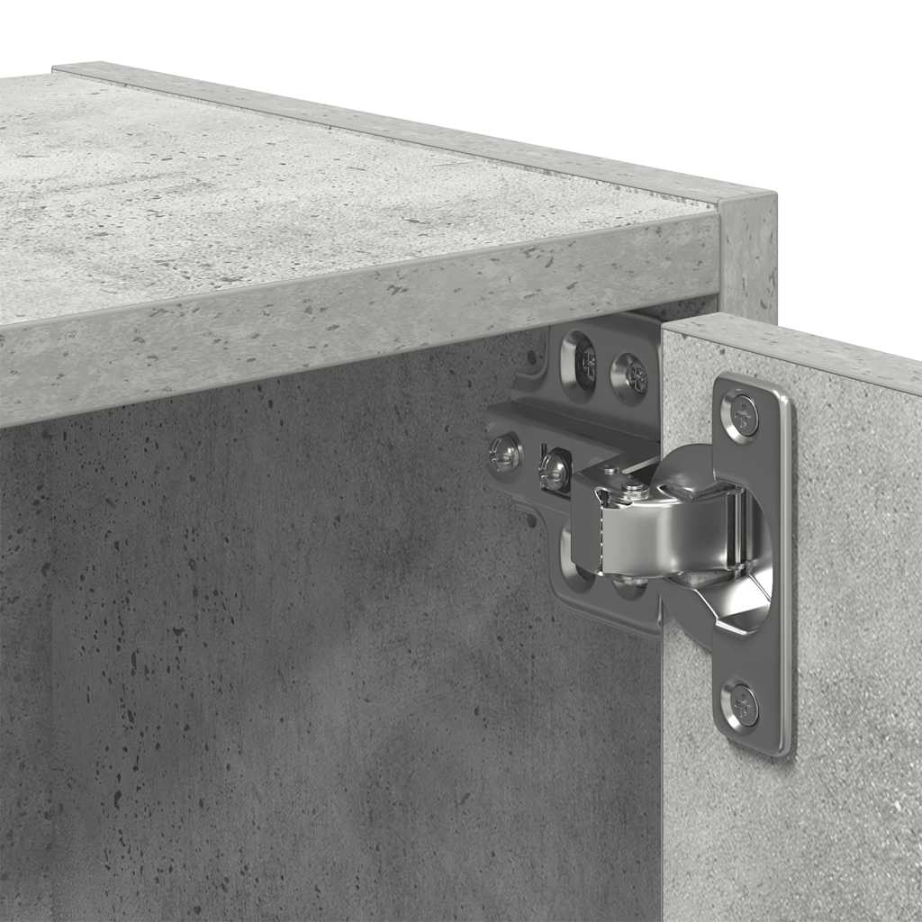 Bokhylle Betonggrå 40x24x102 cm