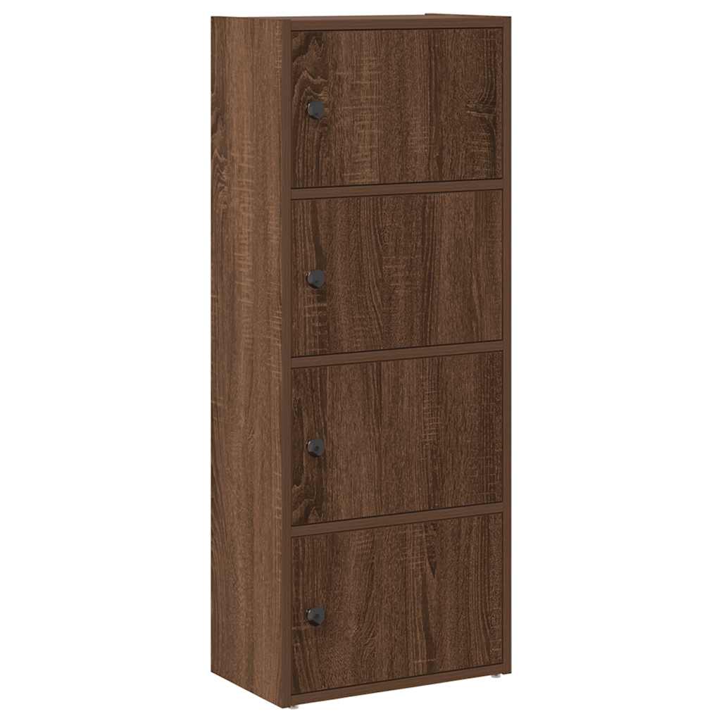 Bokhylle brun eik 40x24x102 cm konstruert tre