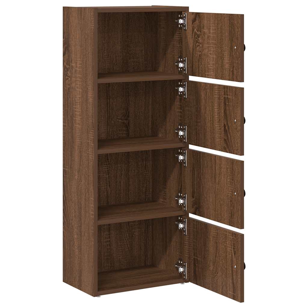 Bokhylle brun eik 40x24x102 cm konstruert tre