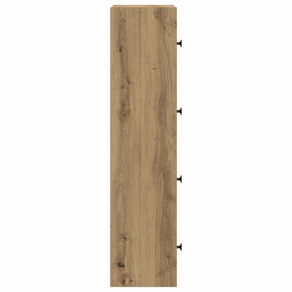 Bokhylle artisan eik 40x24x102 cm konstruert tre