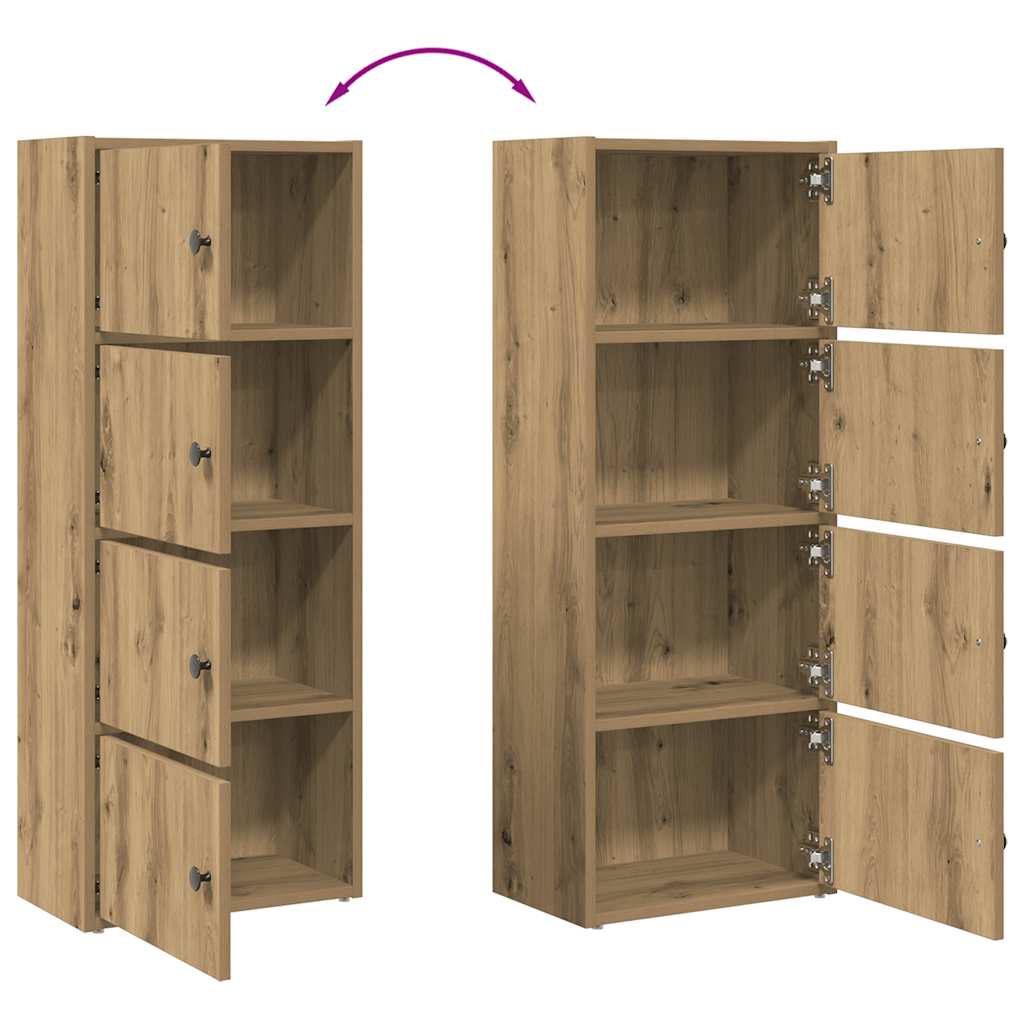 Bokhylle artisan eik 40x24x102 cm konstruert tre
