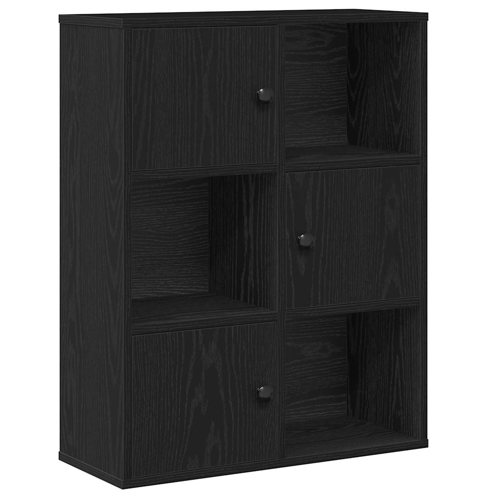 Bokhylle Svart Eik 60x24x76,5 cm