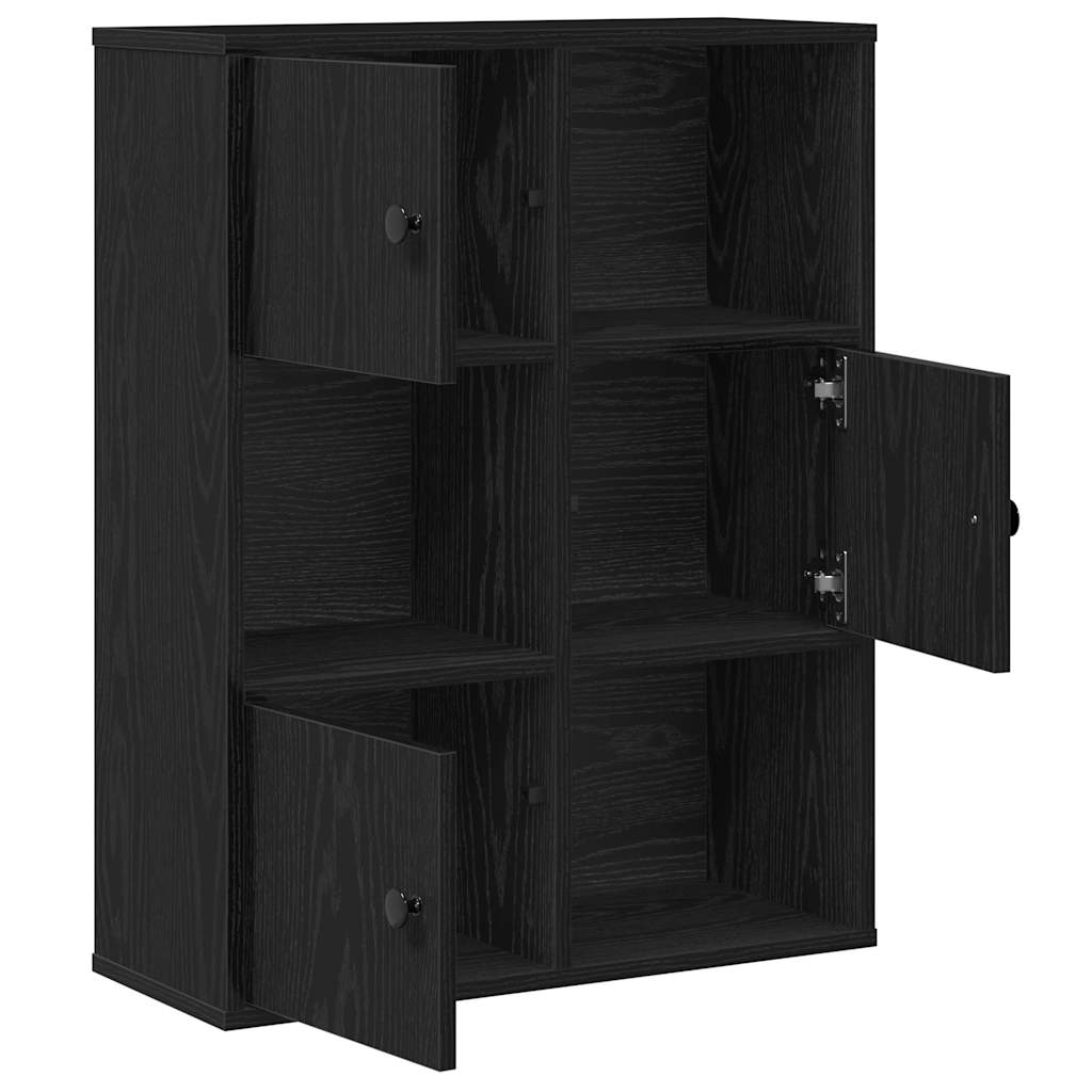 Bokhylle Svart Eik 60x24x76,5 cm