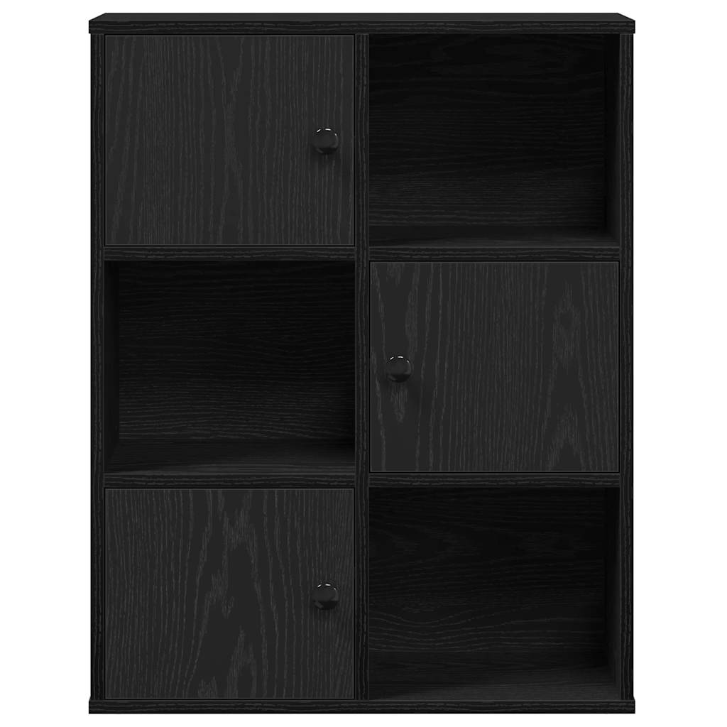 Bokhylle Svart Eik 60x24x76,5 cm