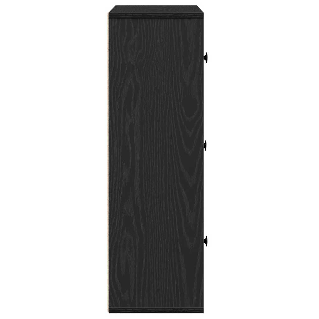 Bokhylle Svart Eik 60x24x76,5 cm
