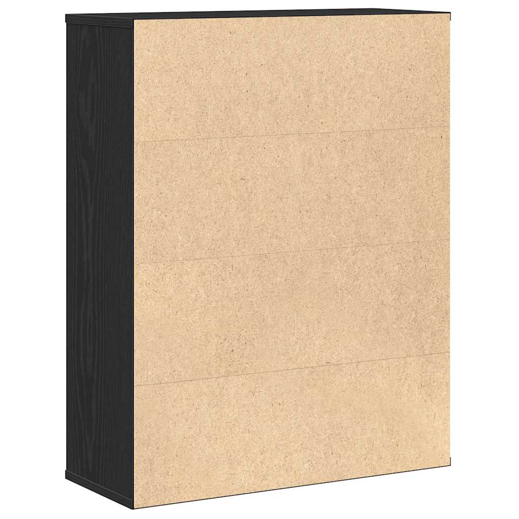 Bokhylle Svart Eik 60x24x76,5 cm