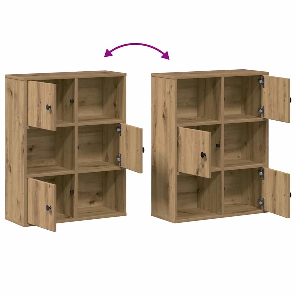 Bokhylle artisan eik 60x24x76,5 cm konstruert tre