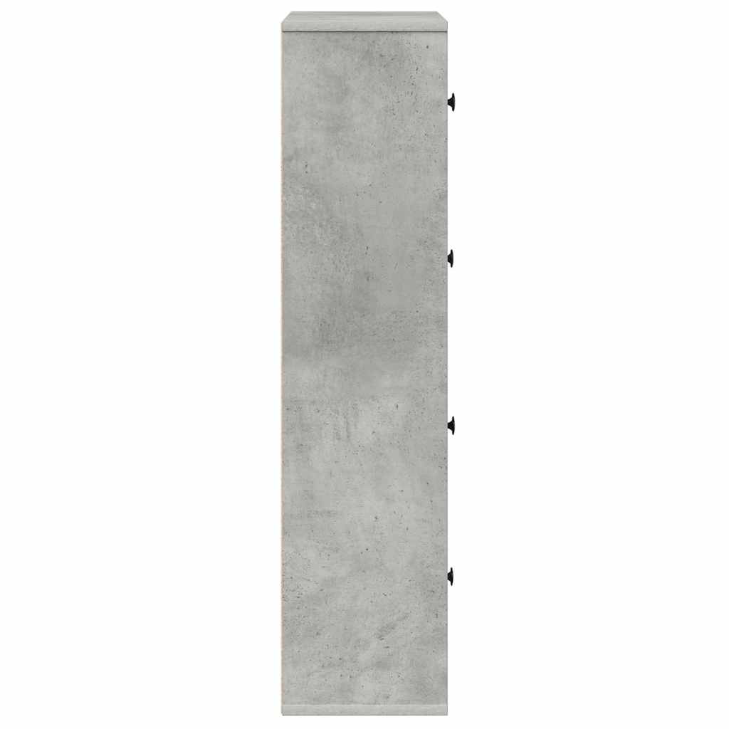 Bokhylle Betonggrå 60x24x101,5 cm
