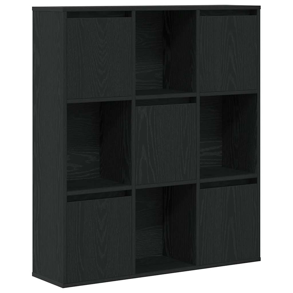 Bokhylle Svart Eik 89x24x101,5 cm