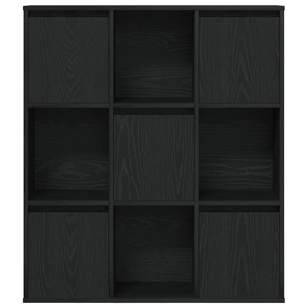 Bokhylle Svart Eik 89x24x101,5 cm