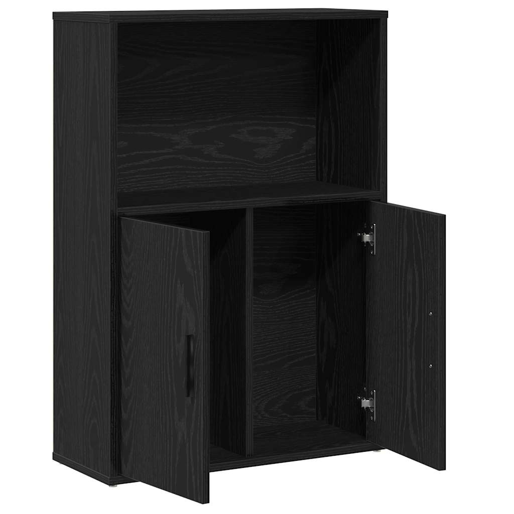 Bokhylle Svart Eik 60x24x85 cm