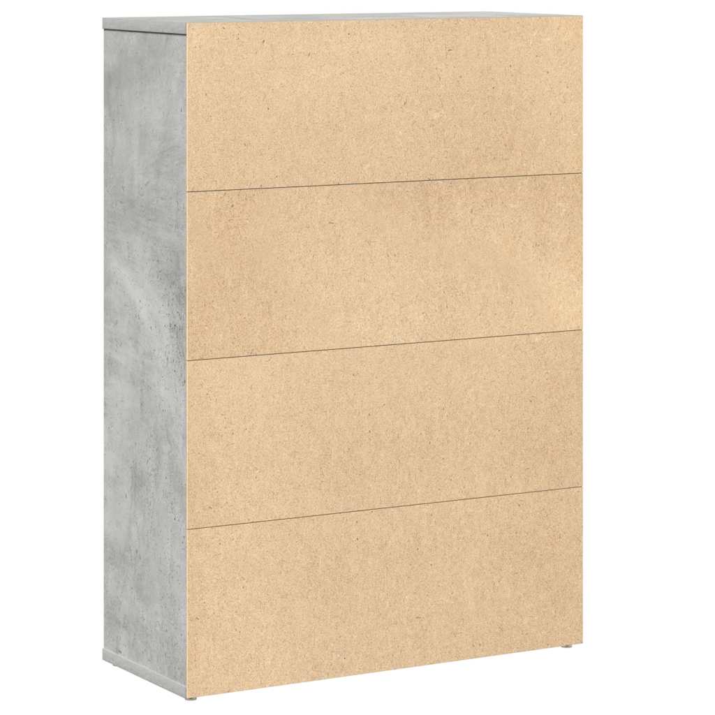 Bokhylle Betonggrå 60x24x85 cm