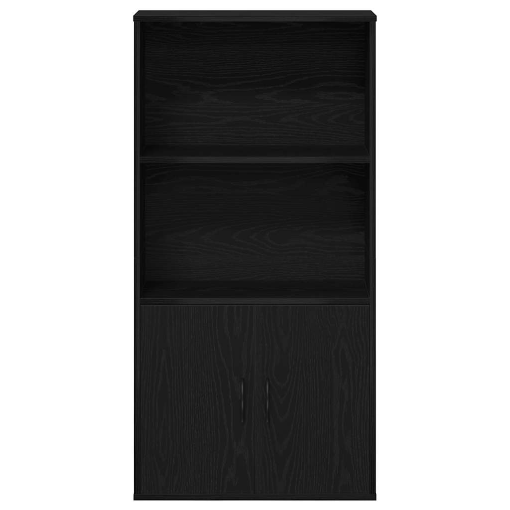 Bokhylle Svart Eik 60x24x120 cm