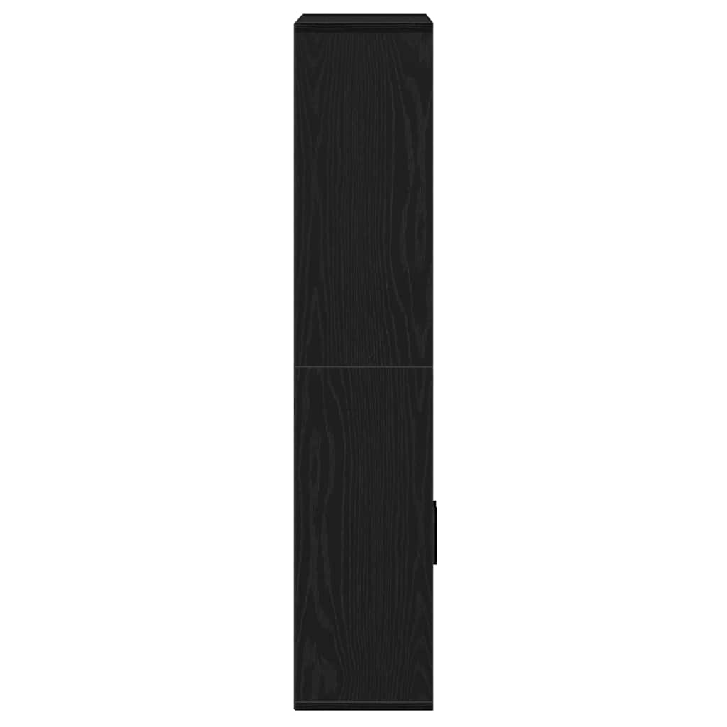 Bokhylle Svart Eik 60x24x120 cm