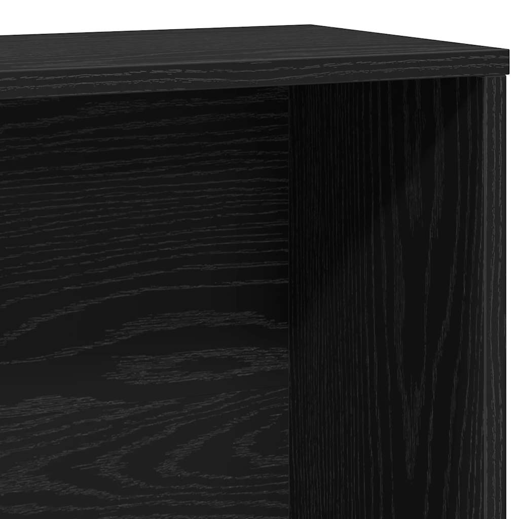 Bokhylle Svart Eik 60x24x120 cm