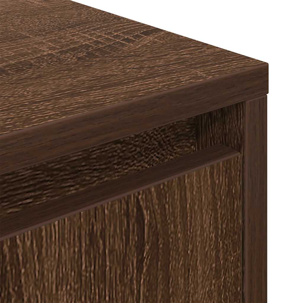 Nattbord Sengbord Brun Eik med LED 38x34x50 cm
