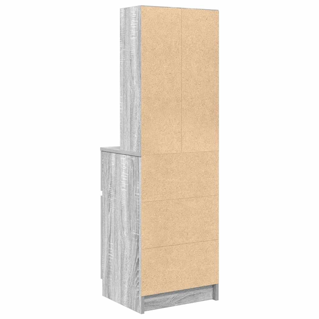 Nattbord Sengbord Sonoma Grå 39x35x125 cm