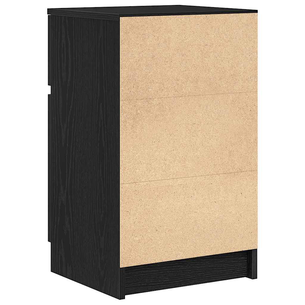 Nattbord Sengbord Svart 39x35x65 cm