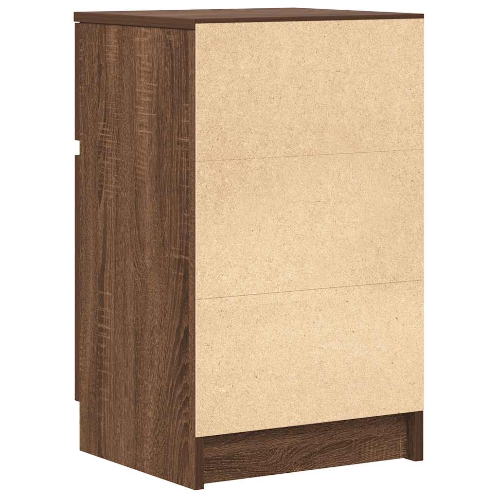 Nattbord Sengbord Brun Eik 39x35x65 cm