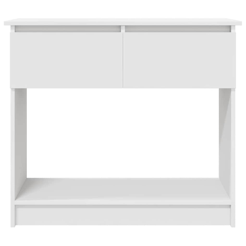 Avlastningsbord Konsollbord Hvit med skuffer 85,5x38,5x74,5 cm